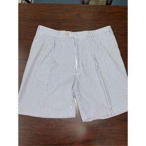 Berle Mens Pinstripe Seersucker Shorts Size 38